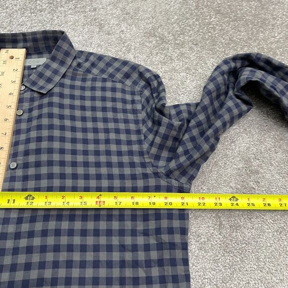 COS Blue and Gray Checkered Casual Button Down Shirt - Picture 7 of 9